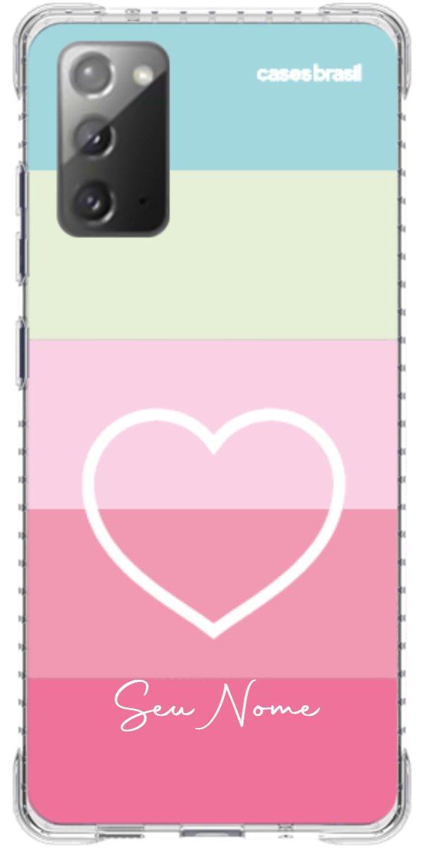 Capinha para Celular Coração delicado Arco-íris