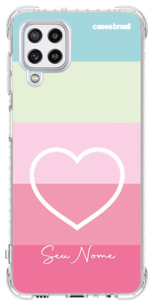 Capinha para Celular Coração delicado Arco-íris