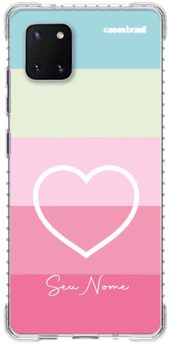 Capinha para Celular Coração delicado Arco-íris