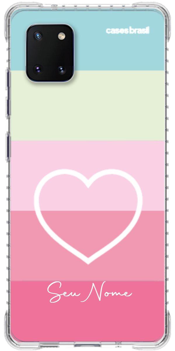 Capinha para Celular Coração delicado Arco-íris