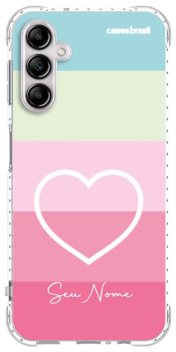 Capinha para Celular Coração delicado Arco-íris