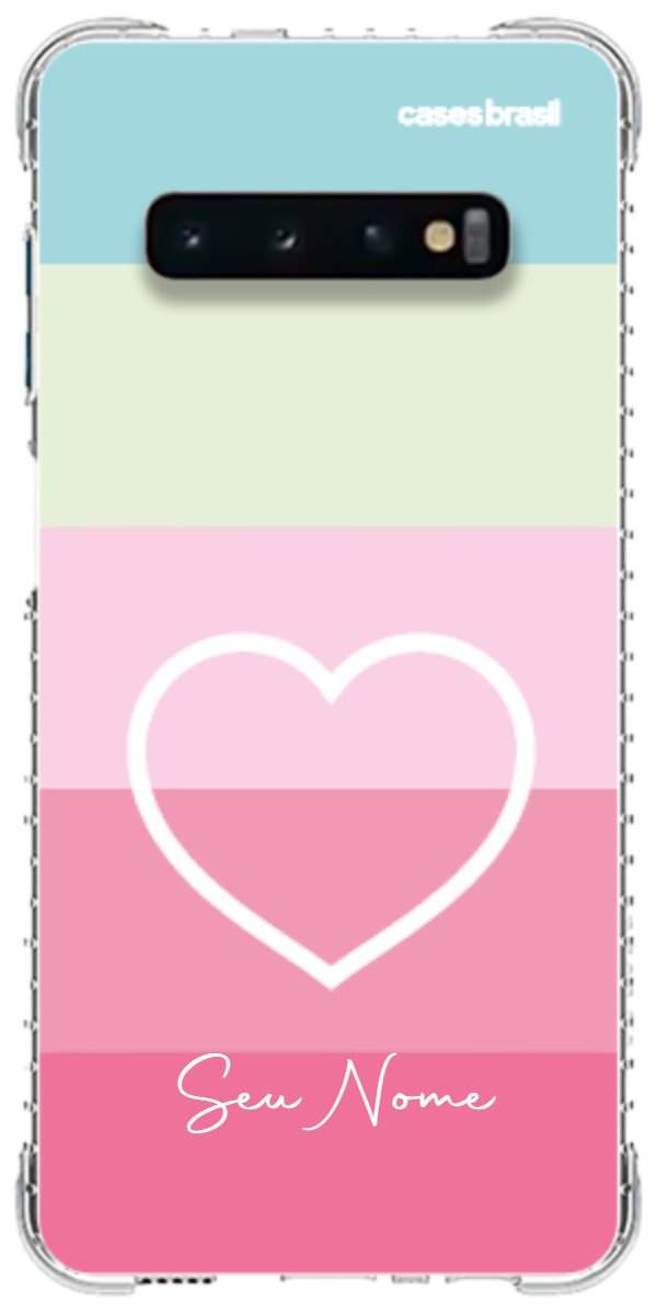 Capinha para Celular Coração delicado Arco-íris