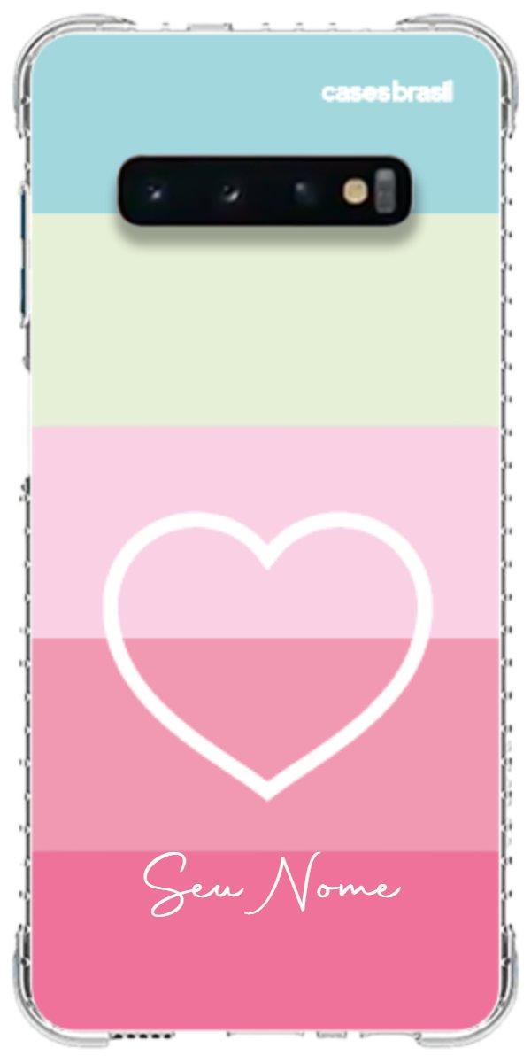 Capinha para Celular Coração delicado Arco-íris