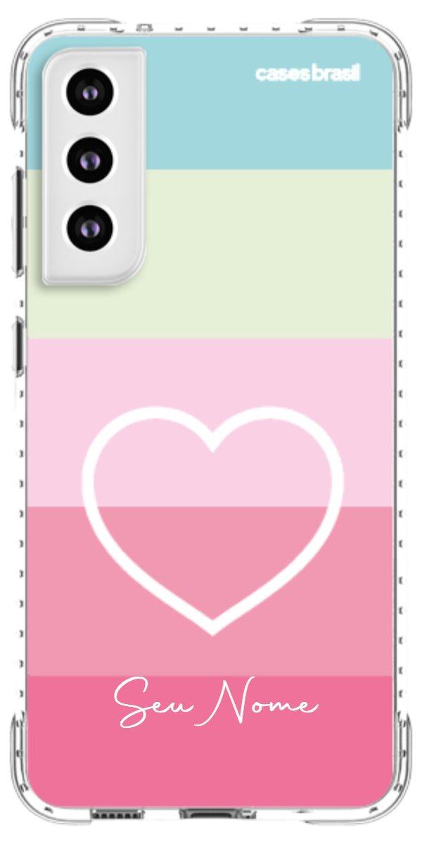Capinha para Celular Coração delicado Arco-íris