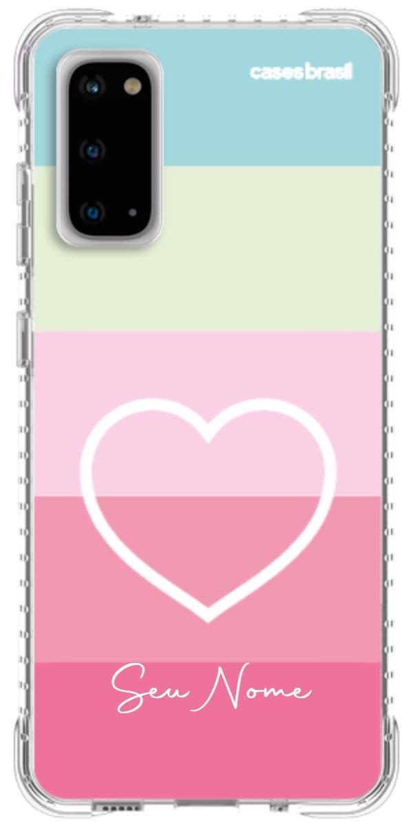 Capinha para Celular Coração delicado Arco-íris