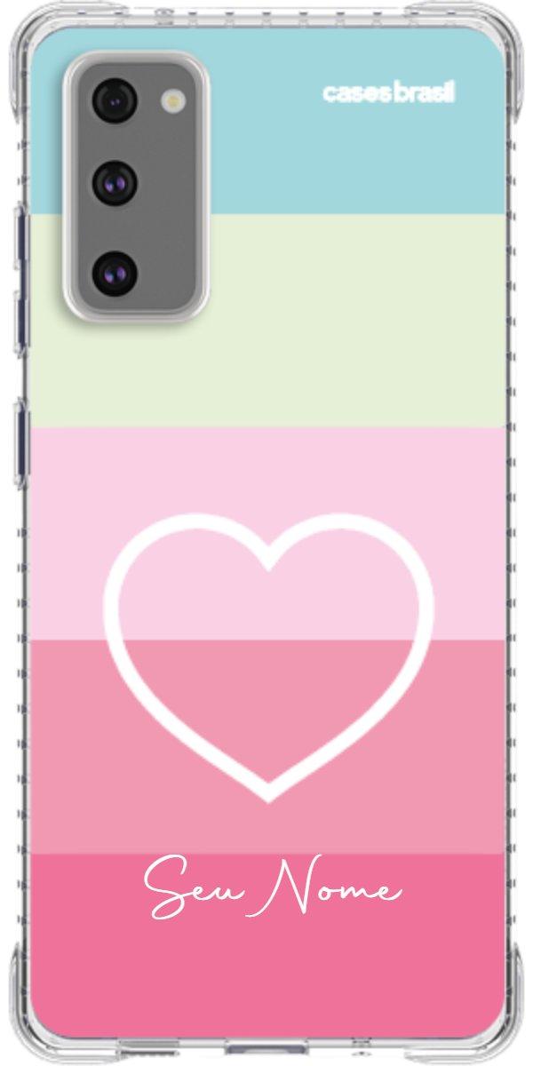 Capinha para Celular Coração delicado Arco-íris