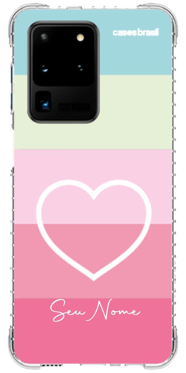 Capinha para Celular Coração delicado Arco-íris
