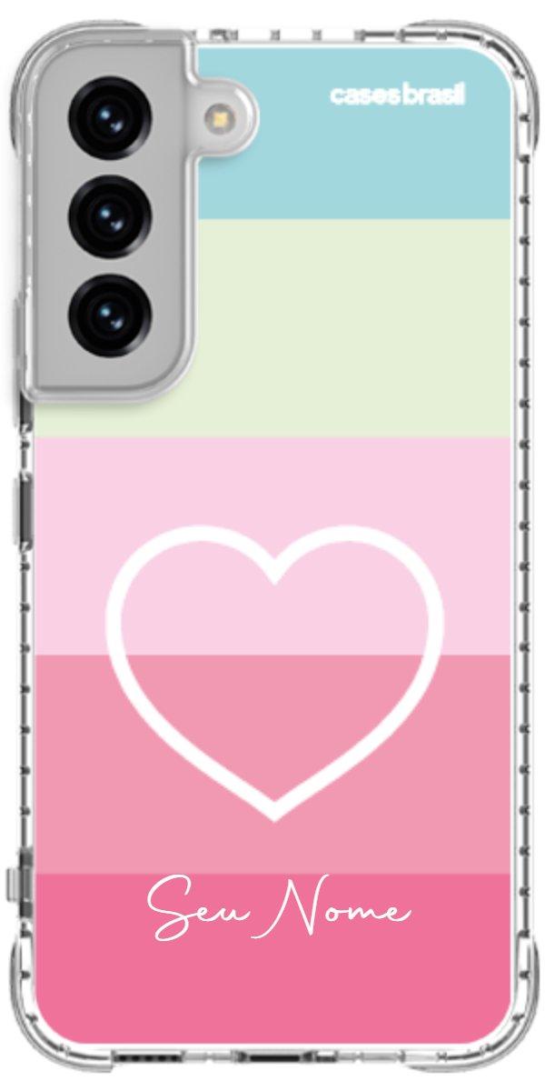 Capinha para Celular Coração delicado Arco-íris