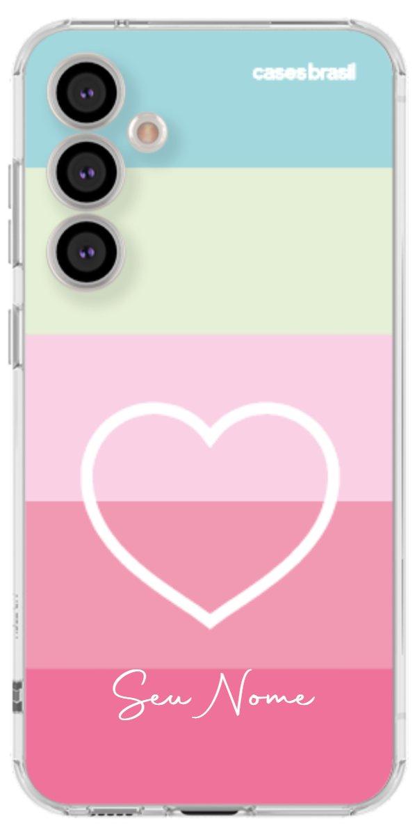 Capinha para Celular Coração delicado Arco-íris