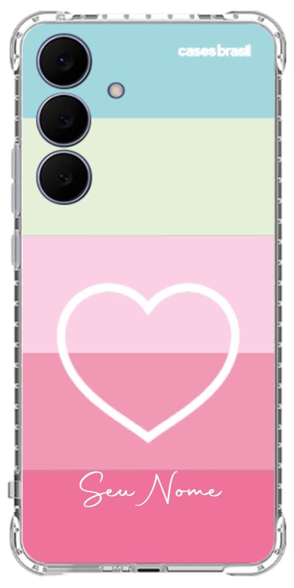 Capinha para Celular Coração delicado Arco-íris