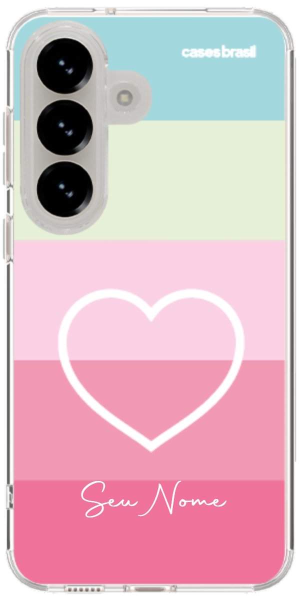 Capinha para Celular Coração delicado Arco-íris
