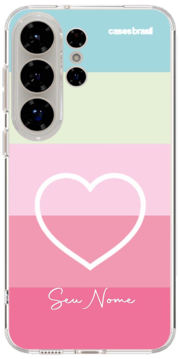 Capinha para Celular Coração delicado Arco-íris