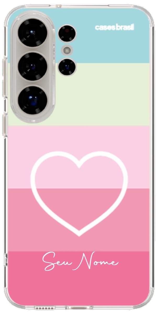 Capinha para Celular Coração delicado Arco-íris