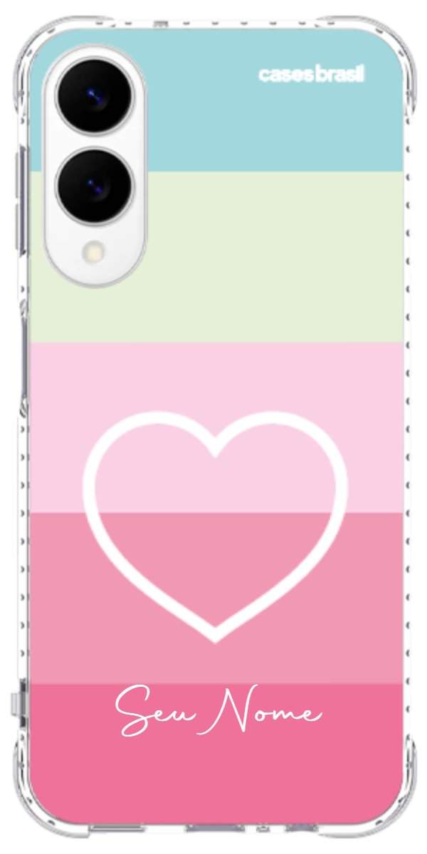 Capinha para Celular Coração delicado Arco-íris