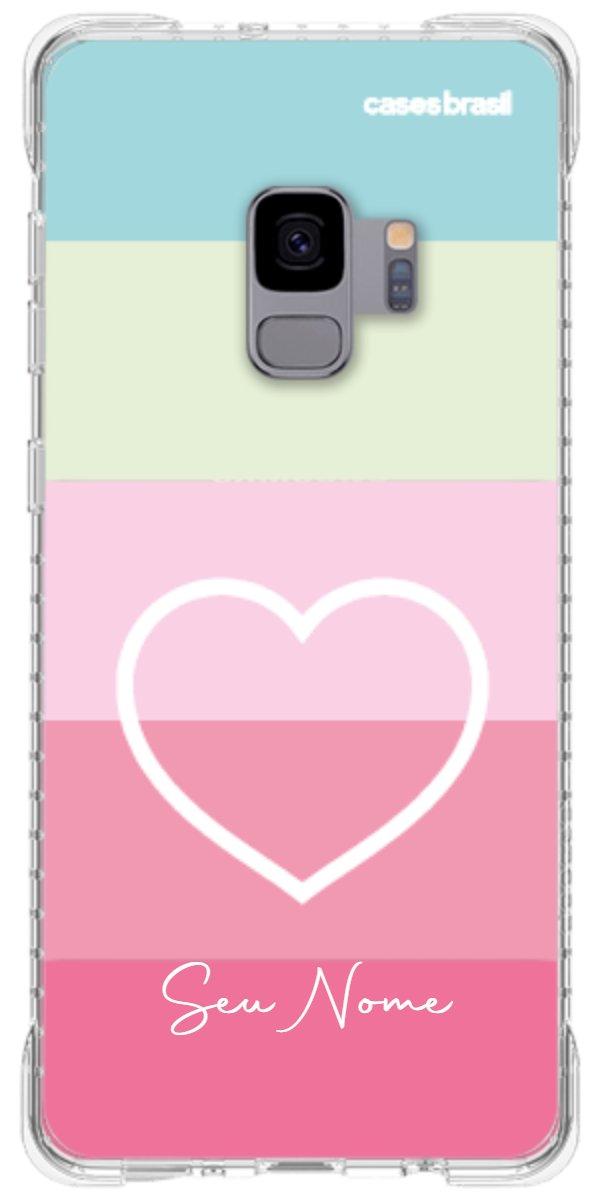 Capinha para Celular Coração delicado Arco-íris
