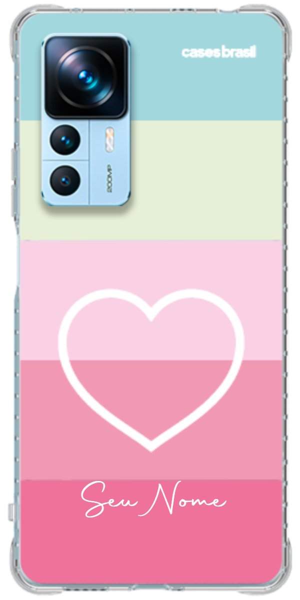 Capinha para Celular Coração delicado Arco-íris