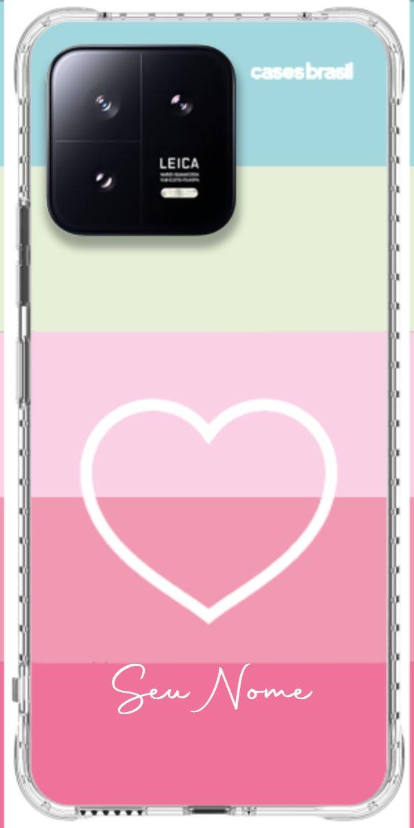 Capinha para Celular Coração delicado Arco-íris