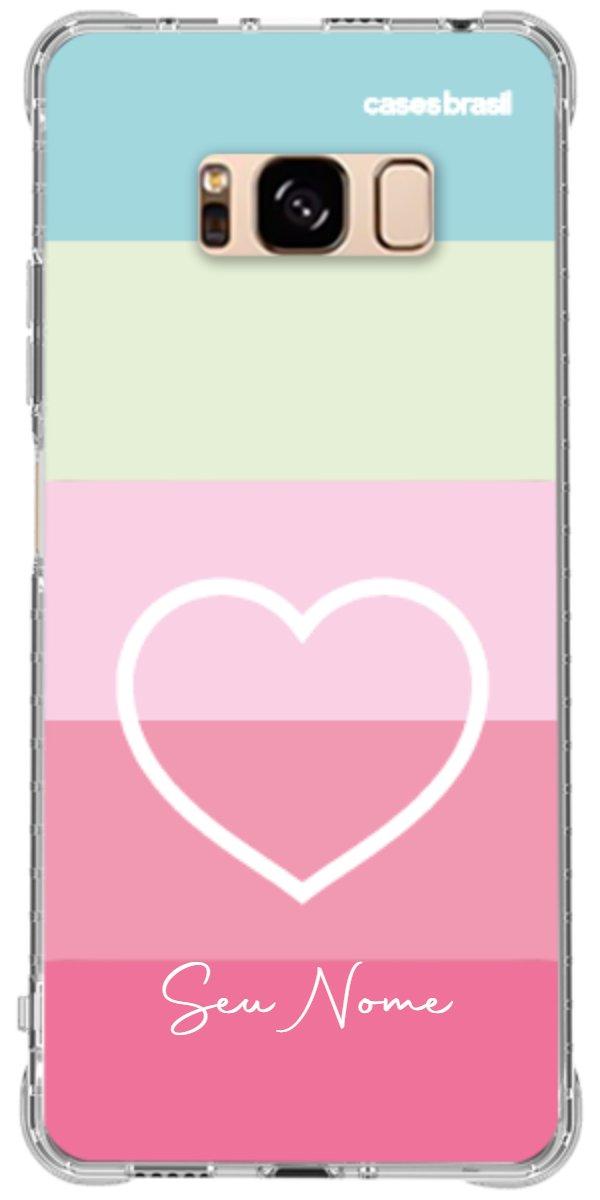 Capinha para Celular Coração delicado Arco-íris