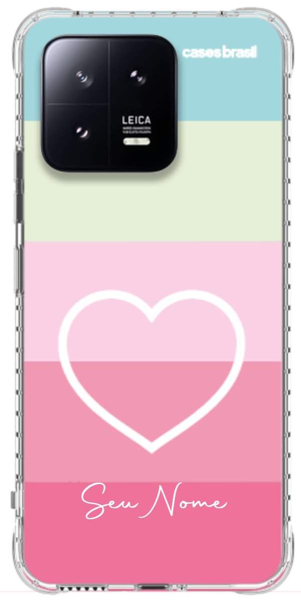 Capinha para Celular Coração delicado Arco-íris