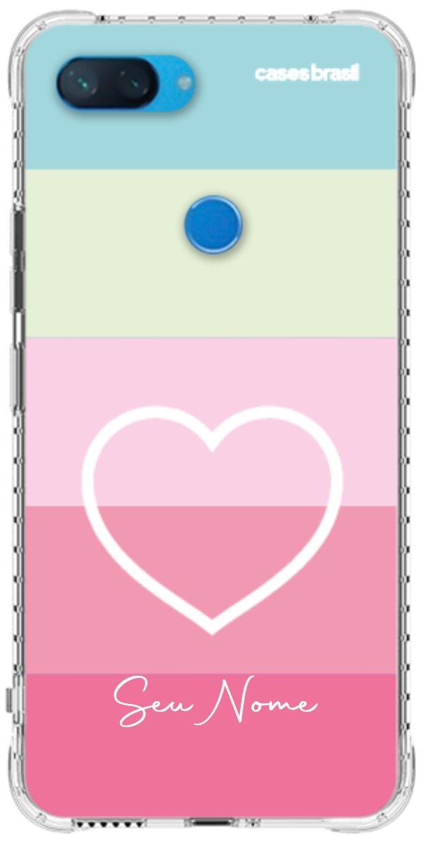 Capinha para Celular Coração delicado Arco-íris
