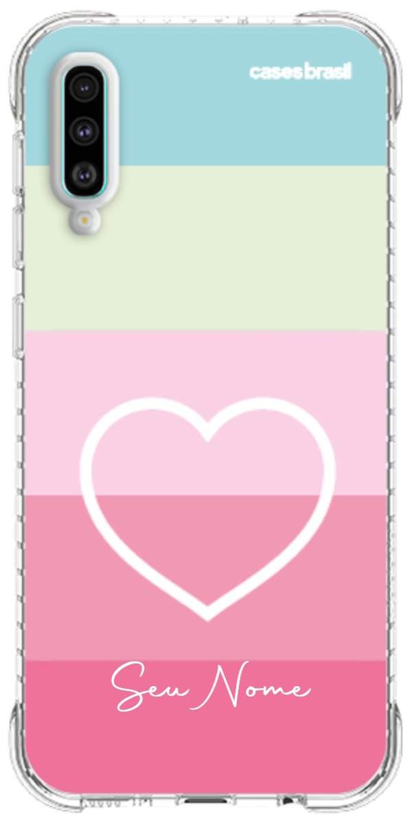 Capinha para Celular Coração delicado Arco-íris
