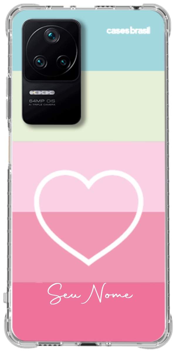 Capinha para Celular Coração delicado Arco-íris