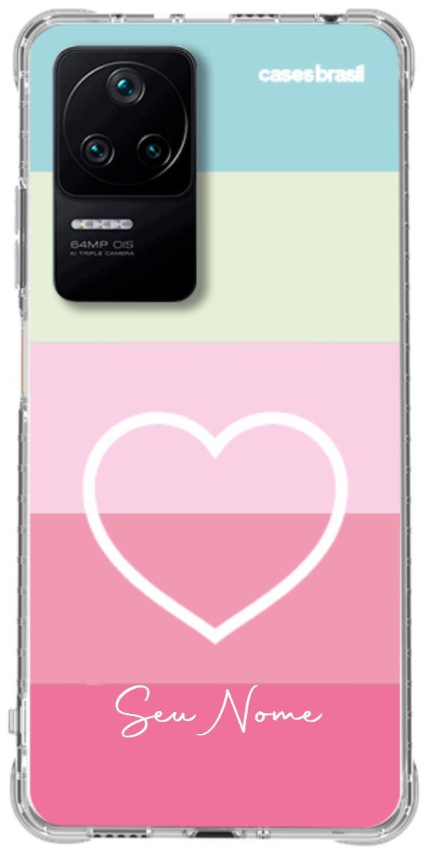 Capinha para Celular Coração delicado Arco-íris