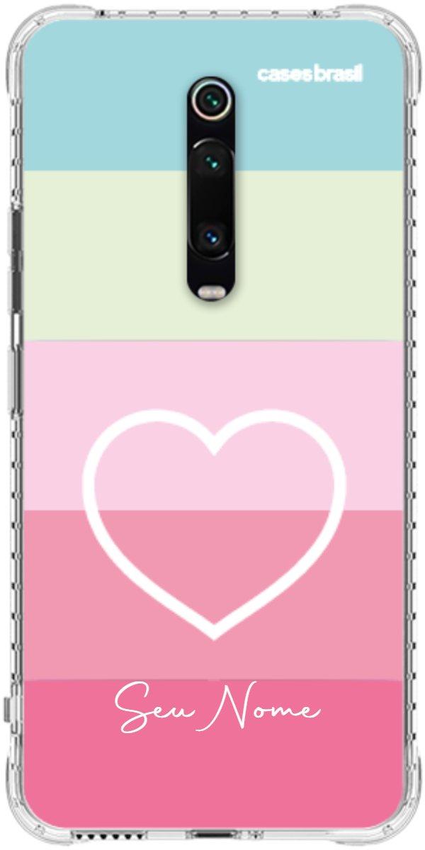 Capinha para Celular Coração delicado Arco-íris