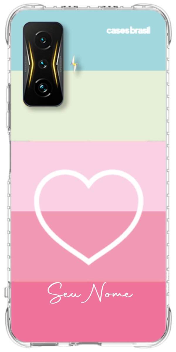 Capinha para Celular Coração delicado Arco-íris