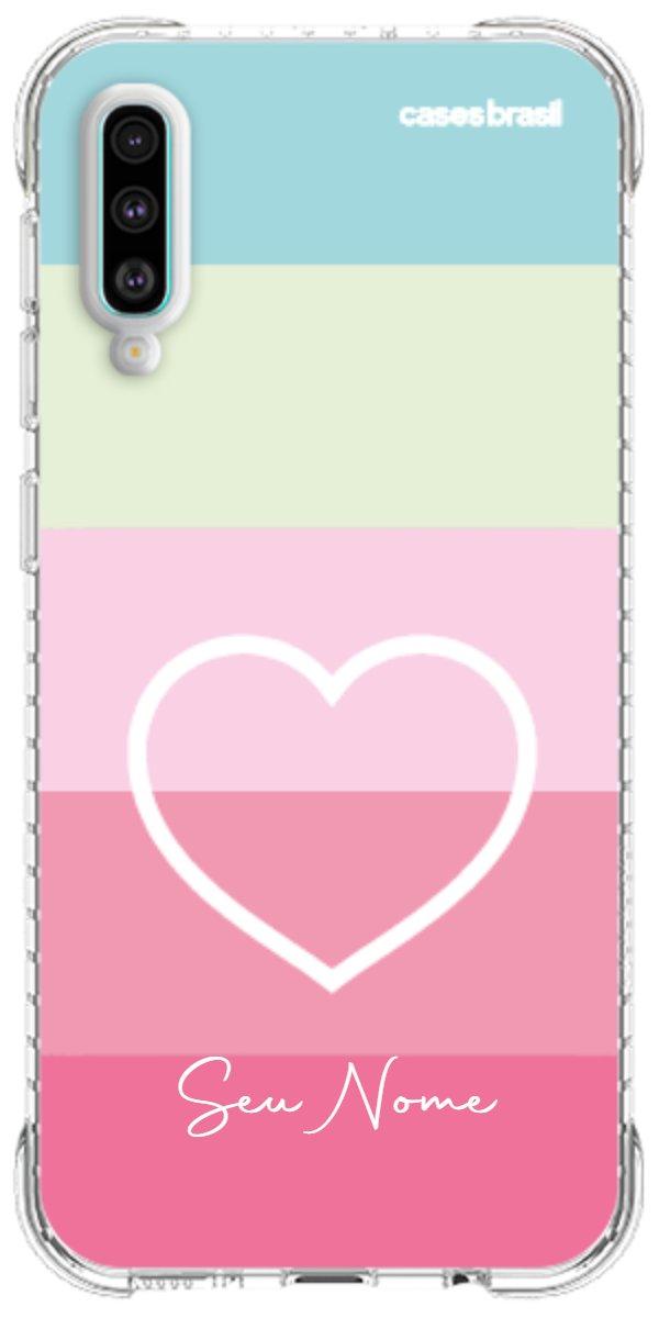 Capinha para Celular Coração delicado Arco-íris