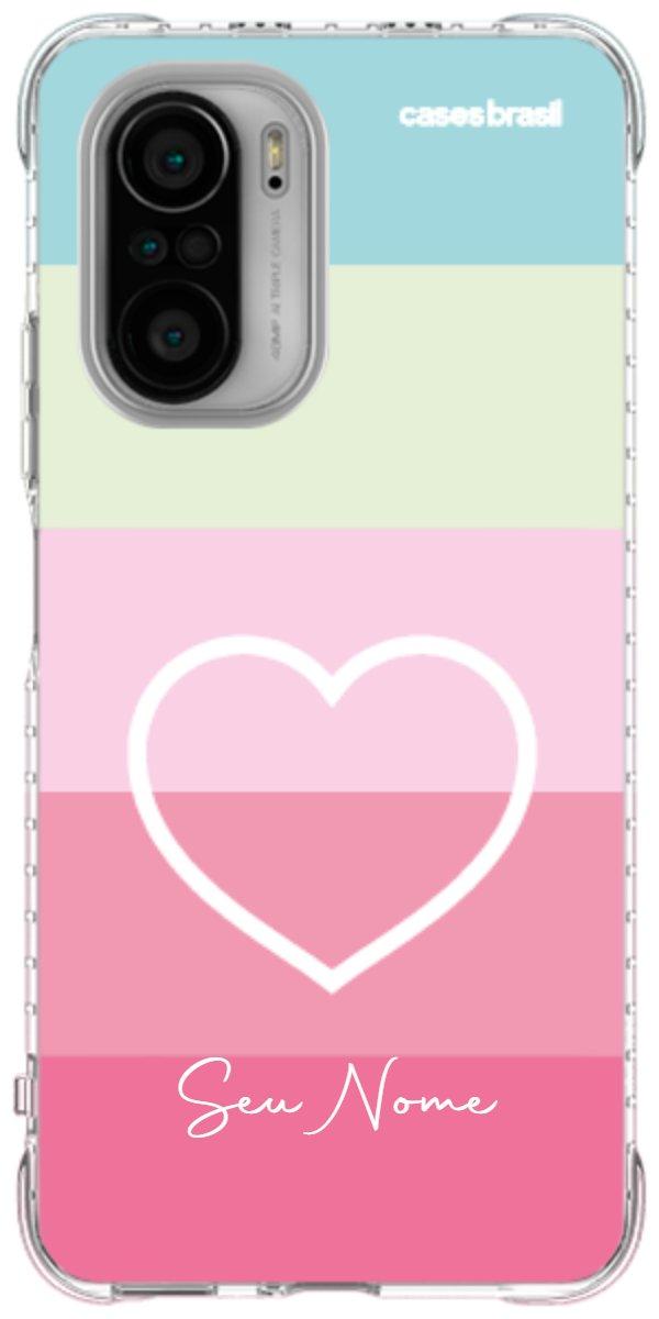 Capinha para Celular Coração delicado Arco-íris