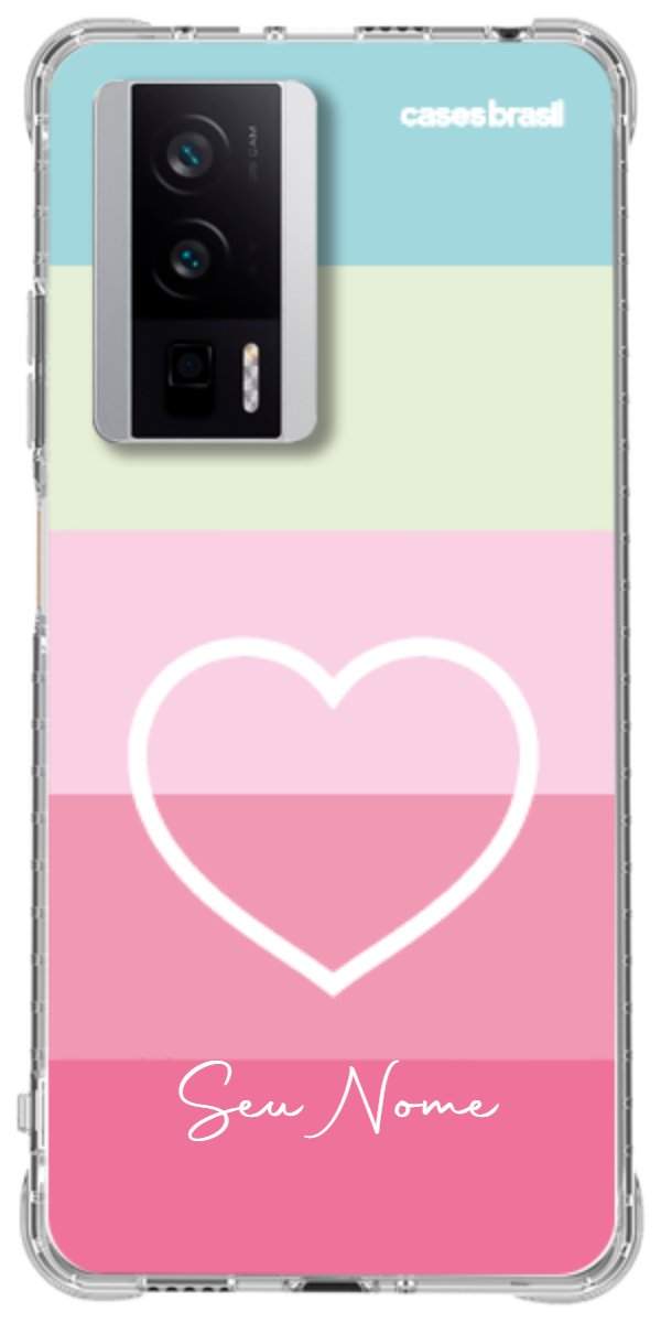 Capinha para Celular Coração delicado Arco-íris