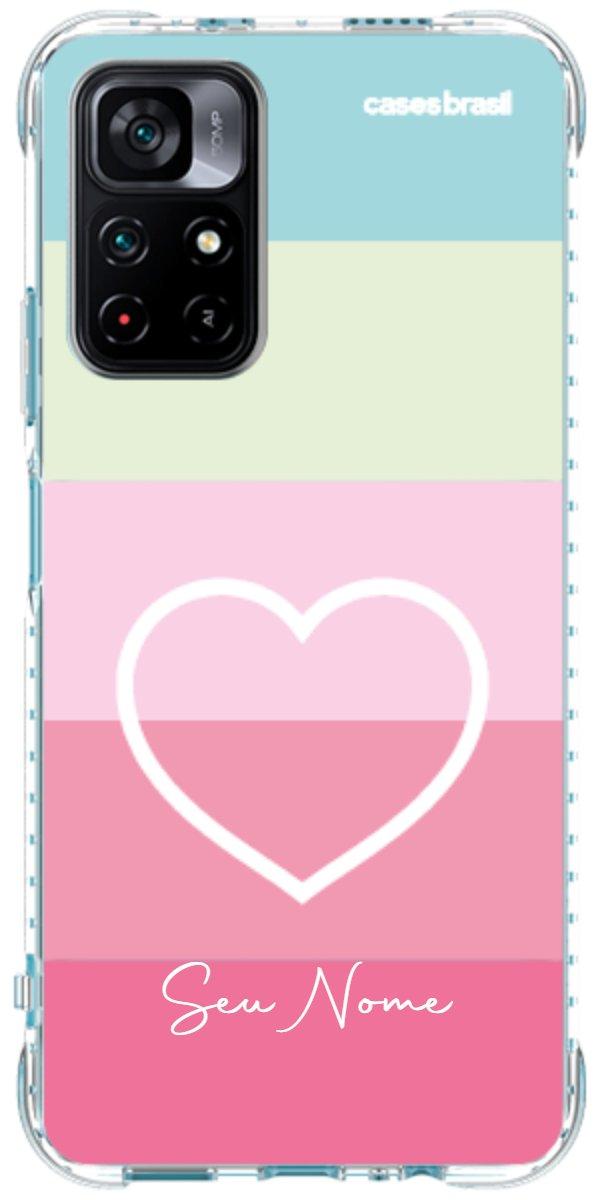 Capinha para Celular Coração delicado Arco-íris