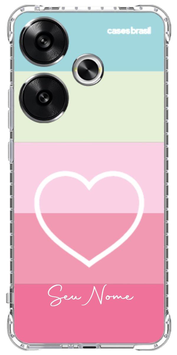 Capinha para Celular Coração delicado Arco-íris
