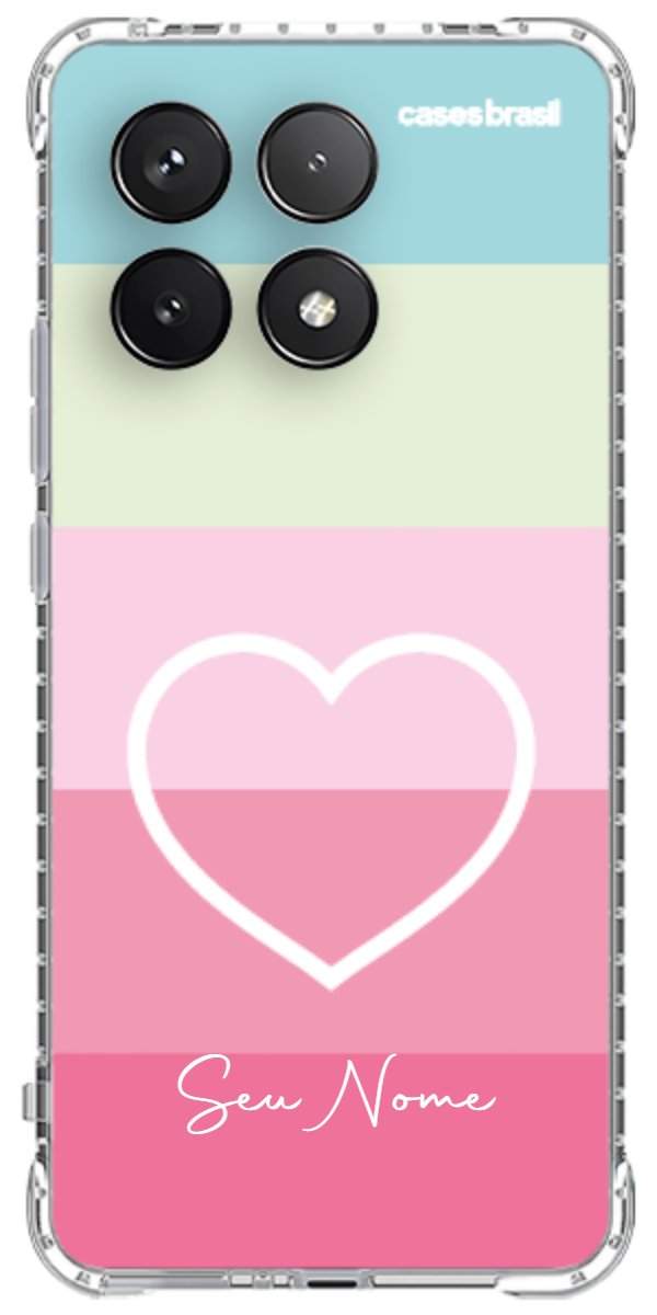 Capinha para Celular Coração delicado Arco-íris