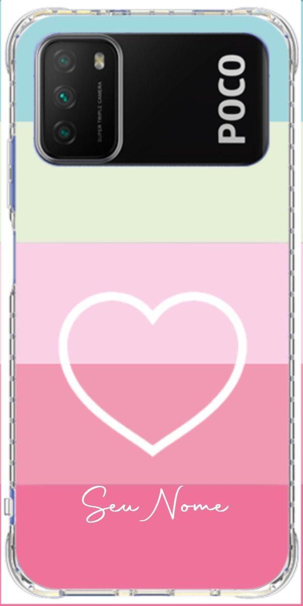 Capinha para Celular Coração delicado Arco-íris