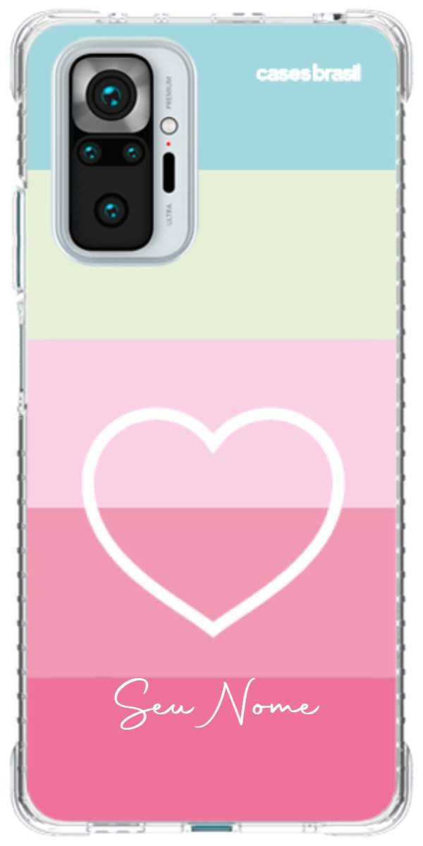 Capinha para Celular Coração delicado Arco-íris