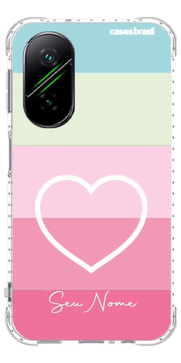 Capinha para Celular Coração delicado Arco-íris
