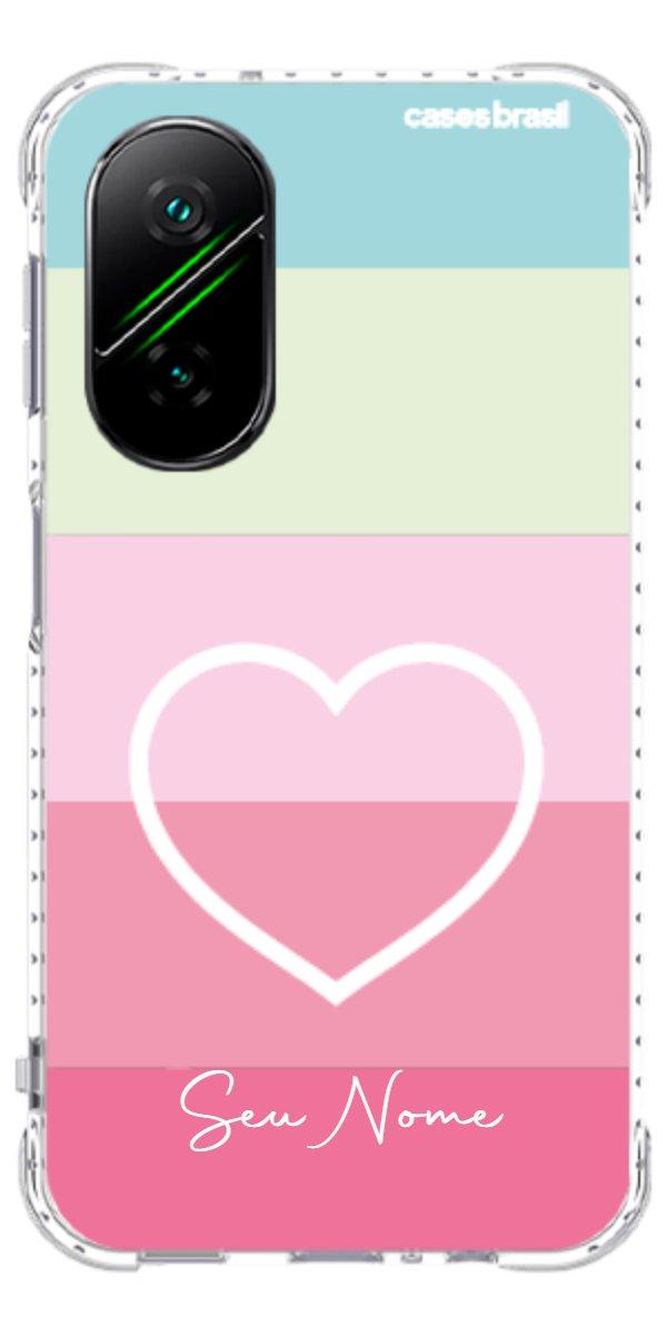 Capinha para Celular Coração delicado Arco-íris