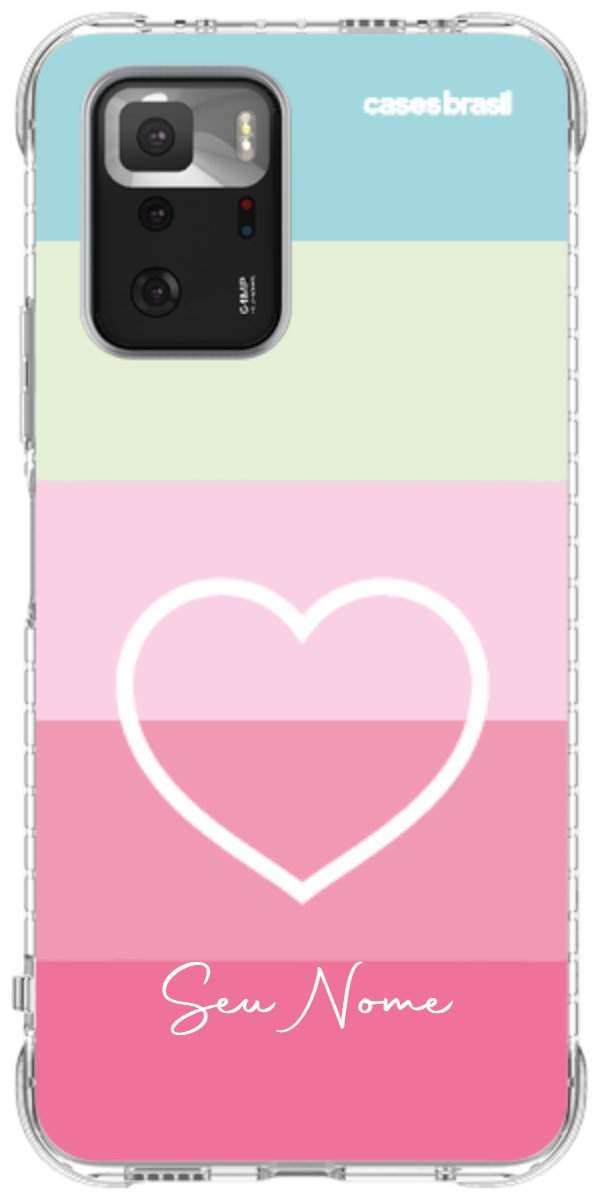 Capinha para Celular Coração delicado Arco-íris
