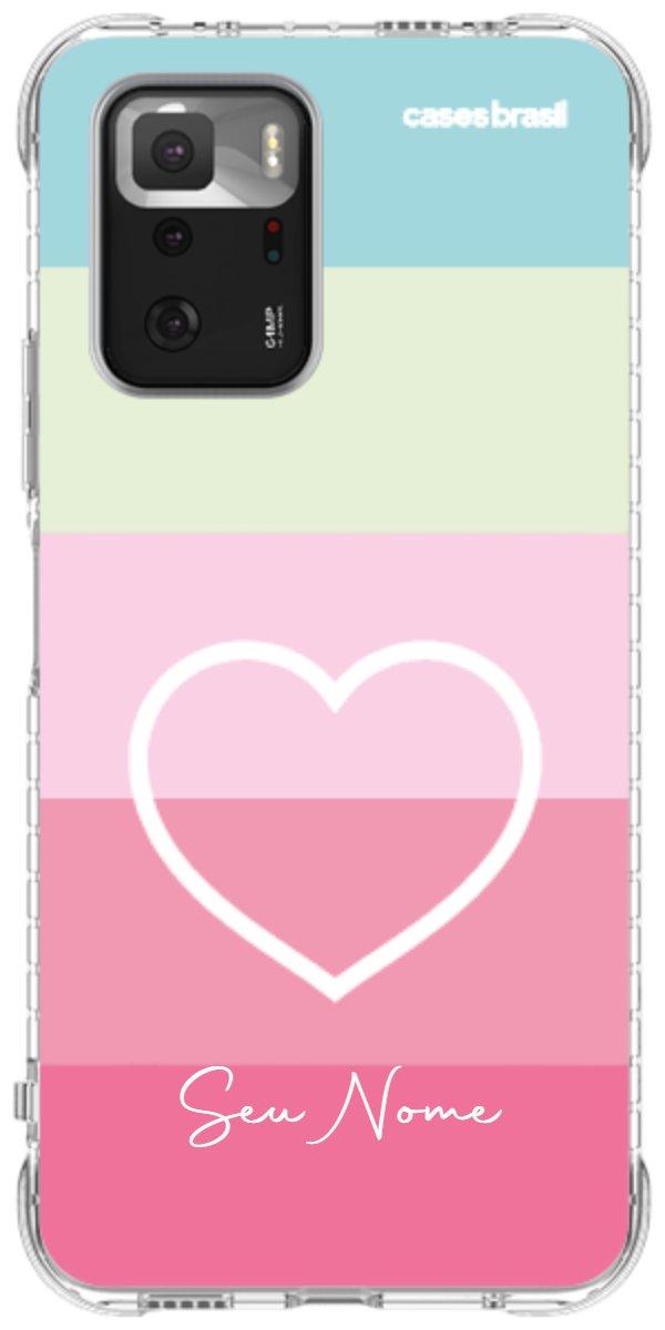 Capinha para Celular Coração delicado Arco-íris