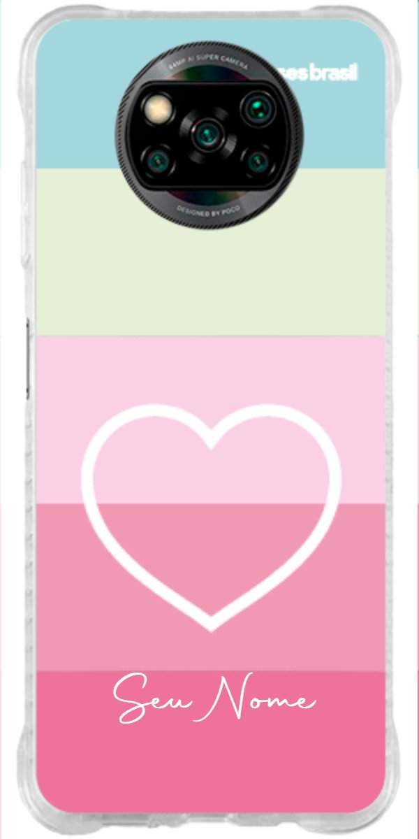 Capinha para Celular Coração delicado Arco-íris