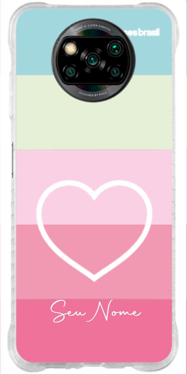 Capinha para Celular Coração delicado Arco-íris