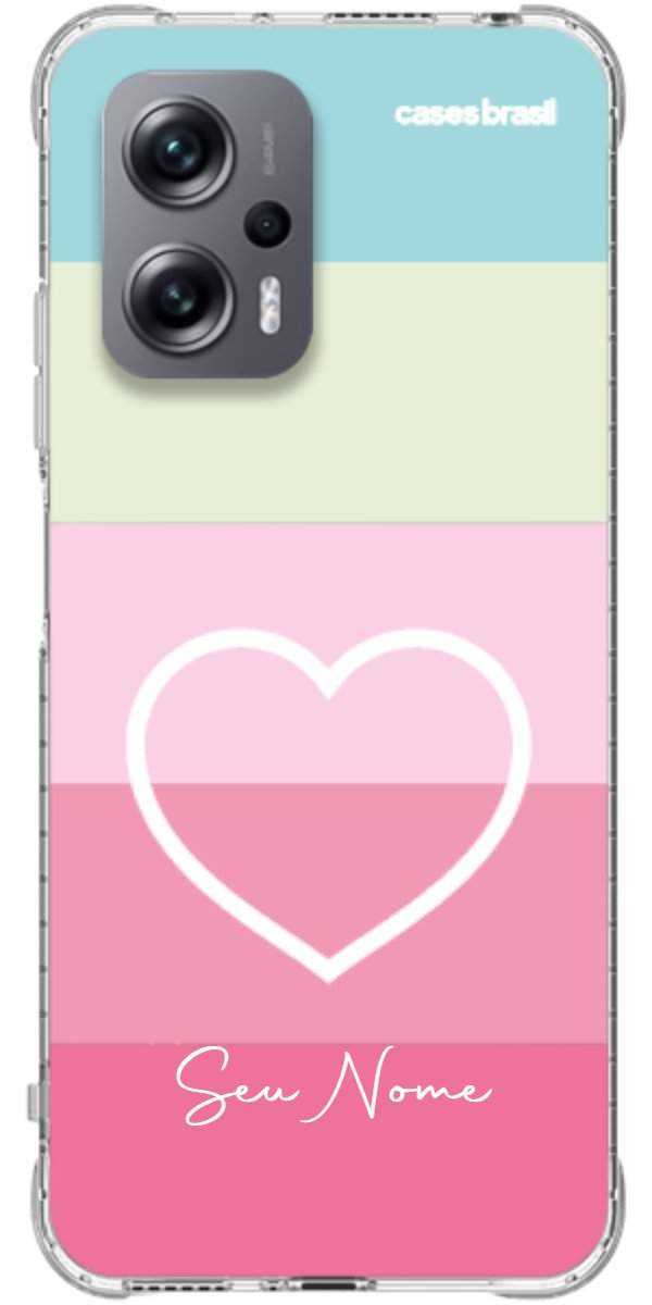 Capinha para Celular Coração delicado Arco-íris