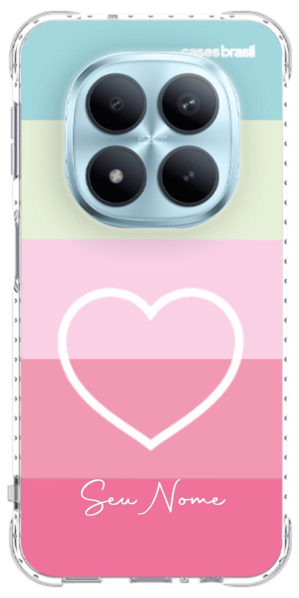 Capinha para Celular Coração delicado Arco-íris