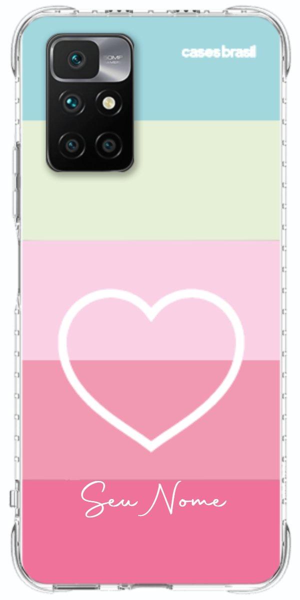 Capinha para Celular Coração delicado Arco-íris