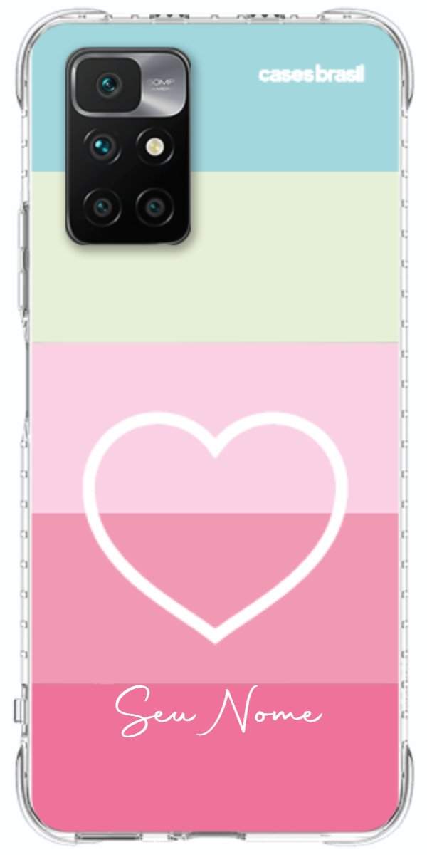 Capinha para Celular Coração delicado Arco-íris
