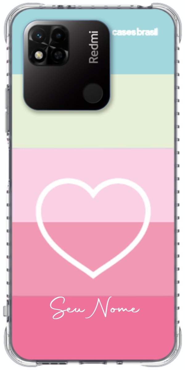 Capinha para Celular Coração delicado Arco-íris