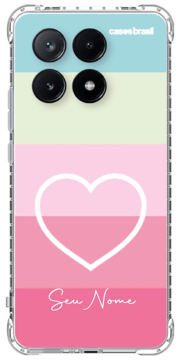 Capinha para Celular Coração delicado Arco-íris