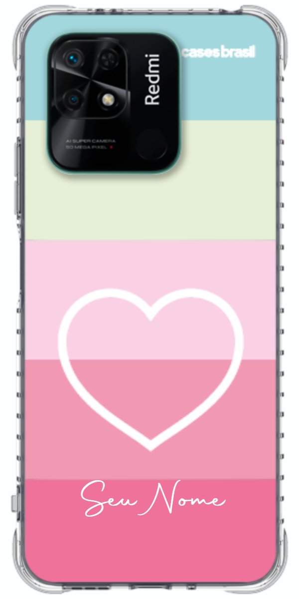Capinha para Celular Coração delicado Arco-íris